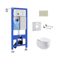 Комплект инсталляции и унитаза 6 в 1 Roxen StounFix Dual Fresh 966284