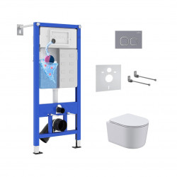 Комплект инсталляции и унитаза 6 в 1 Roxen StounFix Dual Fresh 966428