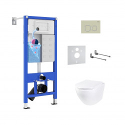 Комплект инсталляции и унитаза 6 в 1 Roxen StounFix Dual Fresh 966461