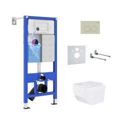 Комплект инсталляции и унитаза 6 в 1 Roxen StounFix Dual Fresh 966532