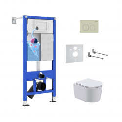 Комплект инсталляции и унитаза 6 в 1 Roxen StounFix Dual Fresh 966614