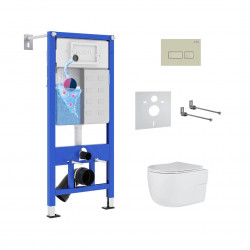 Комплект инсталляции и унитаза 6 в 1 Roxen StounFix Dual Fresh 966662