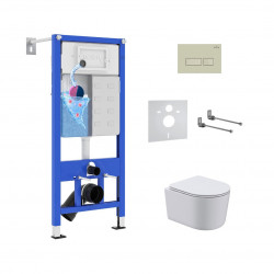 Комплект инсталляции и унитаза 6 в 1 Roxen StounFix Dual Fresh 966686