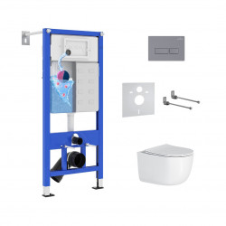 Комплект инсталляции и унитаза 6 в 1 Roxen StounFix Dual Fresh 966868