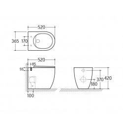 Комплект инсталляции и унитаза 5 в 1 Roxen Attach 967102