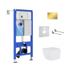 Комплект инсталляции и унитаза 6 в 1 Roxen StounFix Dual Fresh 968014