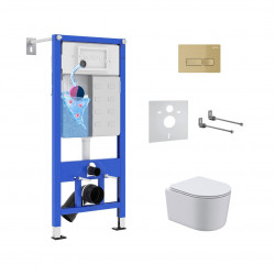 Комплект инсталляции и унитаза 6 в 1 Roxen StounFix Dual Fresh 968084