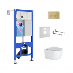 Комплект инсталляции и унитаза 6 в 1 Roxen StounFix Dual Fresh 968090