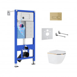 Комплект инсталляции и унитаза 6 в 1 Roxen StounFix Dual Fresh 968096