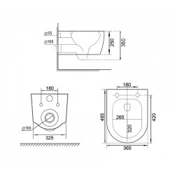 Комплект инсталляции и унитаза 6 в 1 Roxen StounFix Dual Fresh 968203