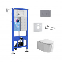 Комплект инсталляции и унитаза 6 в 1 Roxen StounFix Dual Fresh 968226