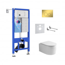 Комплект инсталляции и унитаза 6 в 1 Roxen StounFix Dual Fresh 968254