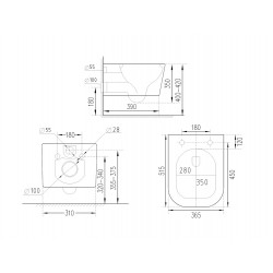 Комплект инсталляции и унитаза 6 в 1 Roxen StounFix Dual Fresh 968469