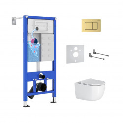 Комплект инсталляции и унитаза 6 в 1 Roxen StounFix Dual Fresh 968483