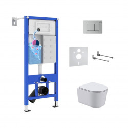 Комплект инсталляции и унитаза 6 в 1 Roxen StounFix Dual Fresh 968486