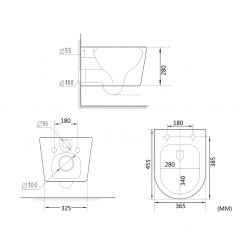 Комплект инсталляции и унитаза 6 в 1 Roxen StounFix Dual Fresh 968486