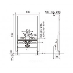 Инсталляция для подвесного биде Welt-Wasser WW AMBERG 500 BD