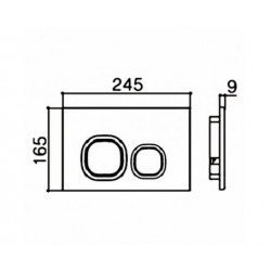 Инсталляция для подвесного унитаза Welt-Wasser WW AMBERG 350 MT-CR с кнопкой матовый хром