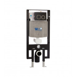 Инсталляция для подвесного унитаза Welt-Wasser WW AMBERG 497 BL с чёрной кнопкой