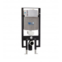 Инсталляция для подвесного унитаза Welt-Wasser WW AMBERG 497 MT-CR с кнопкой хром матовый