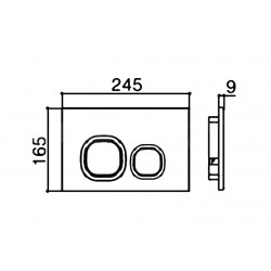 Инсталляция для подвесного унитаза Welt-Wasser WW AMBERG 497 ST MT-CR с кнопкой хром матовый