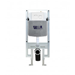 Инсталляция для подвесного унитаза Welt-Wasser WW AMBERG 497 ST WT с белой кнопкой