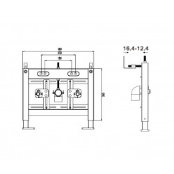 Инсталляция для подвесного биде Welt-Wasser WW BAMBERG 480 BD