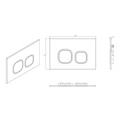 Инсталляция для подвесного унитаза Welt-Wasser WW BAMBERG 460 CR с кнопкой хром глянцевый