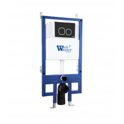 Инсталляция для подвесного унитаза Welt-Wasser WW BAMBERG 545 BL с чёрной кнопкой