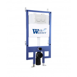 Инсталляция для подвесного унитаза Welt-Wasser WW BAMBERG 545 WT с белой кнопкой