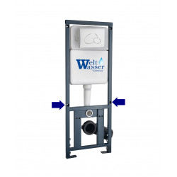Инсталляция для подвесного унитаза Welt-Wasser WW MARBERG 410 RD WT с белой круглой кнопкой