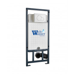 Инсталляция для подвесного унитаза Welt-Wasser WW MARBERG 507 RD WT с круглой белой кнопкой
