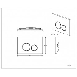 Инсталляция для унитаза BURKE MOD1 с клавишей смыва Тип 05 белый матовый/хром глянец