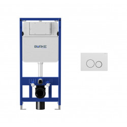 Инсталляция для унитаза BURKE MOD1 с клавишей смыва Тип 05 белый матовый/хром глянец