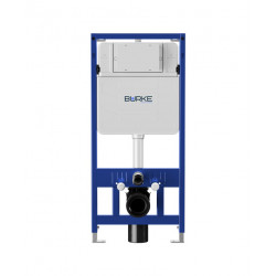 Комплект 5 в 1 инсталляция с унитазом BURKE MOD1 с клавишей смыва Тип 09 матовый хром, унитаз Skandenborg Rimless