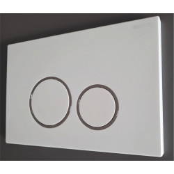 Кнопка BURKE тип 05 белый матовый/хром глянец [105.MH.1]