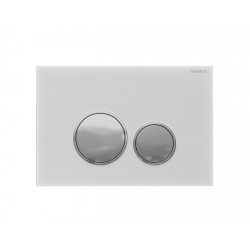 Кнопка BURKE тип 06 белое стекло/хром глянец [106.WH.1]