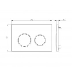 Кнопка BURKE тип 07 чёрный/хром глянец [147.BH.1]