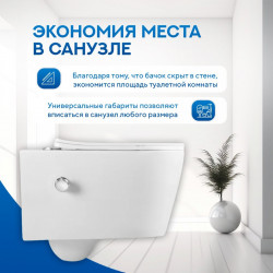 Комплект инсталляции Amore di Mare QuickFit 50114 с унитазом Temo Bidet P322X, кнопка 303BN
