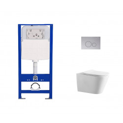 Комплект инсталляции Amore di Mare QuickFit 50114 с унитазом Elsa Tornado P312-T, кнопка 303CH