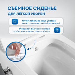 Комплект инсталляции Amore di Mare QuickFit 50114 с унитазом Garda Bidet P310-X, кнопка 303MB
