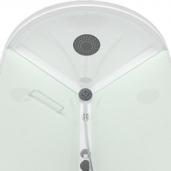 Душевая кабина Domani-Spa Simple 99 high 90x90 сатин-матированное стекло / белые стенки