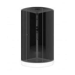 Душевая кабина Domani-Spa Simple 99 V1.2 90x90 тонированное стекло / чёрные стенки