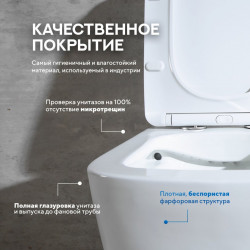 Унитаз напольный Amore di Mare Tronto Bidet N900-X, с крышкой дюропласт SoftClose