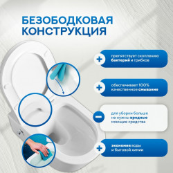 Унитаз подвесной Amore di Mare Temo Bidet P322-X, с крышкой дюропласт SoftClose
