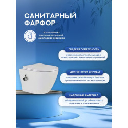 Унитаз подвесной Amore di Mare Delio Bidet P203-X, с крышкой дюропласт SoftClose