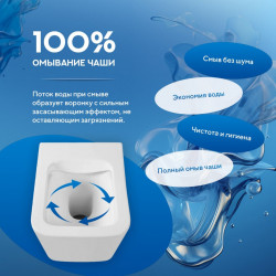 Унитаз моноблок Amore di Mare Averno M608, с крышкой дюропласт SoftClose