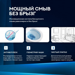 Унитаз моноблок Amore di Mare Averno M608, с крышкой дюропласт SoftClose