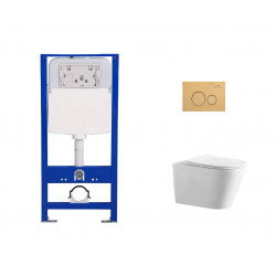 Комплект инсталляции Amore di Mare QuickFit 50114 с унитазом Elsa Tornado P312-T, кнопка 303G