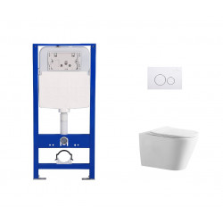 Комплект инсталляции Amore di Mare QuickFit 50114 с унитазом Elsa Tornado P312-T, кнопка 303W